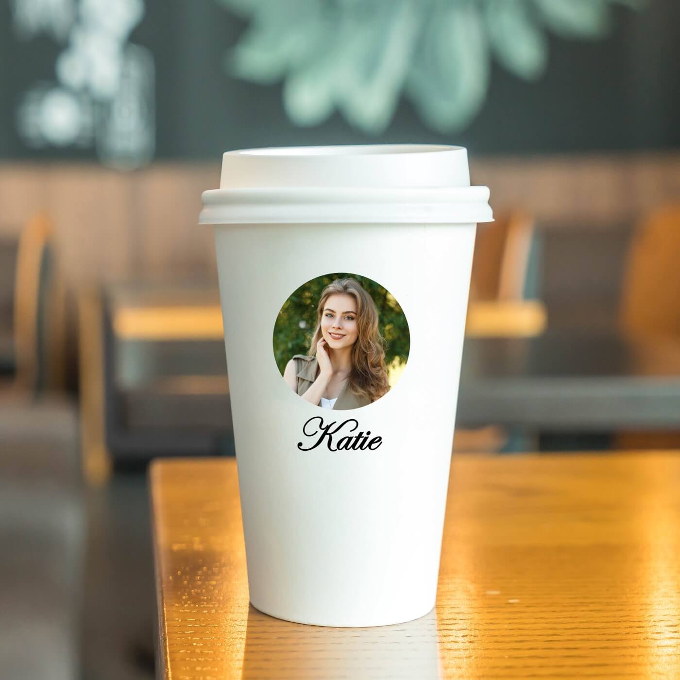 Ceramic Travel Mug - Photo and Name