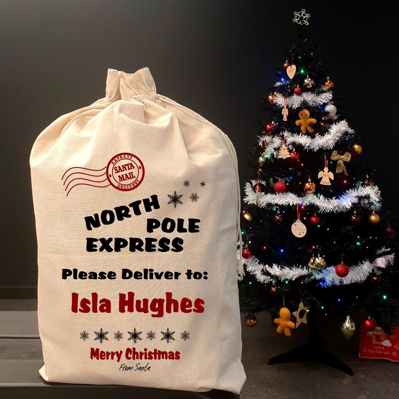 Personalised Christmas Sack - North Pole Express