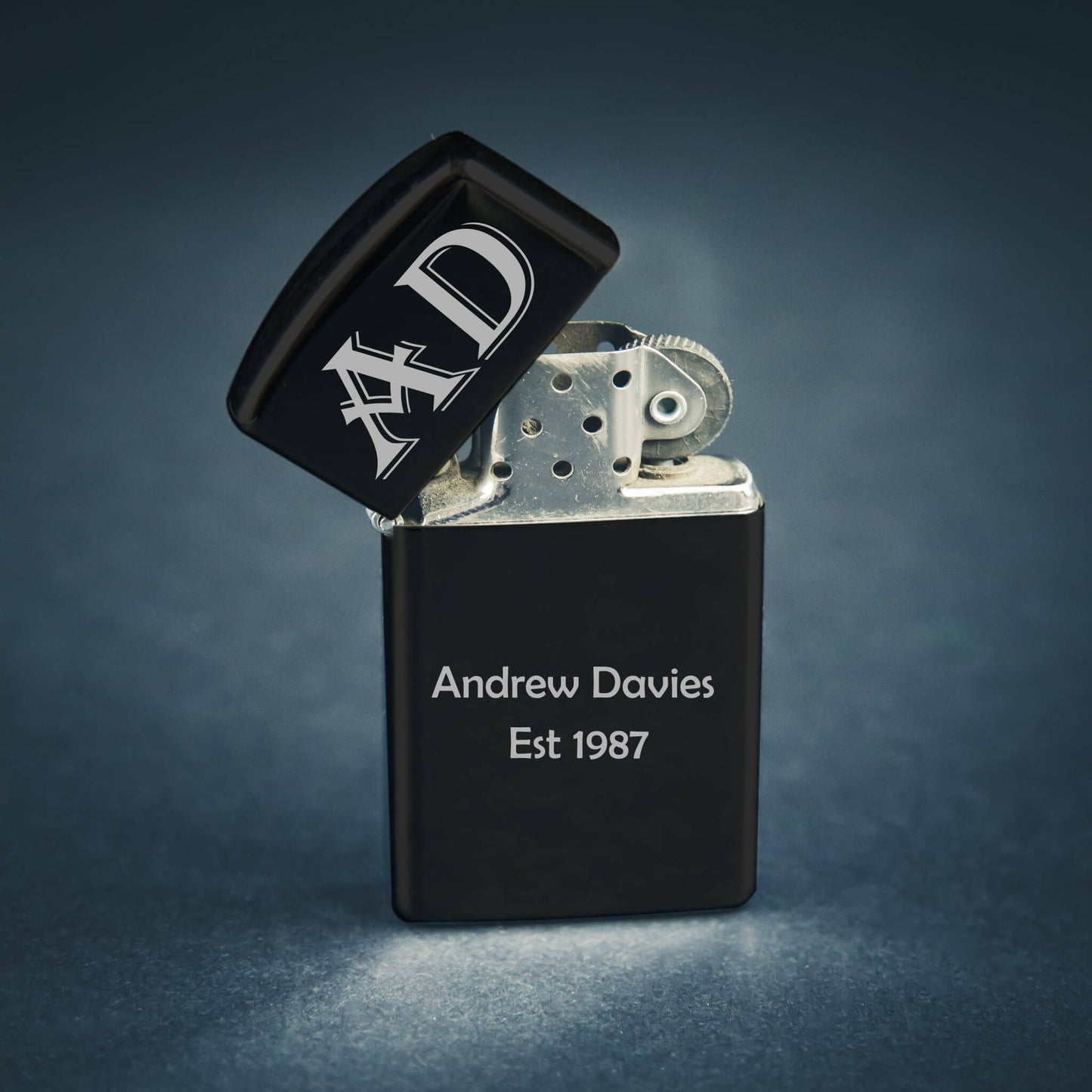 Personalised Black Lighter - Initial & Message