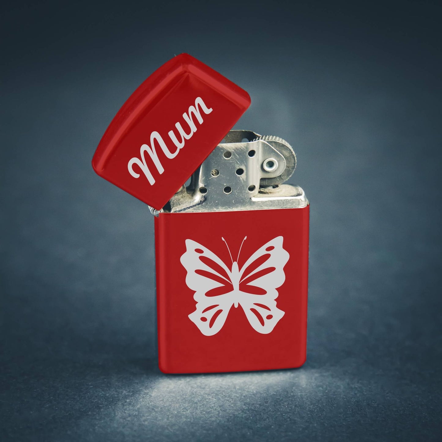 Personalised Red Lighter - Name & Butterfly