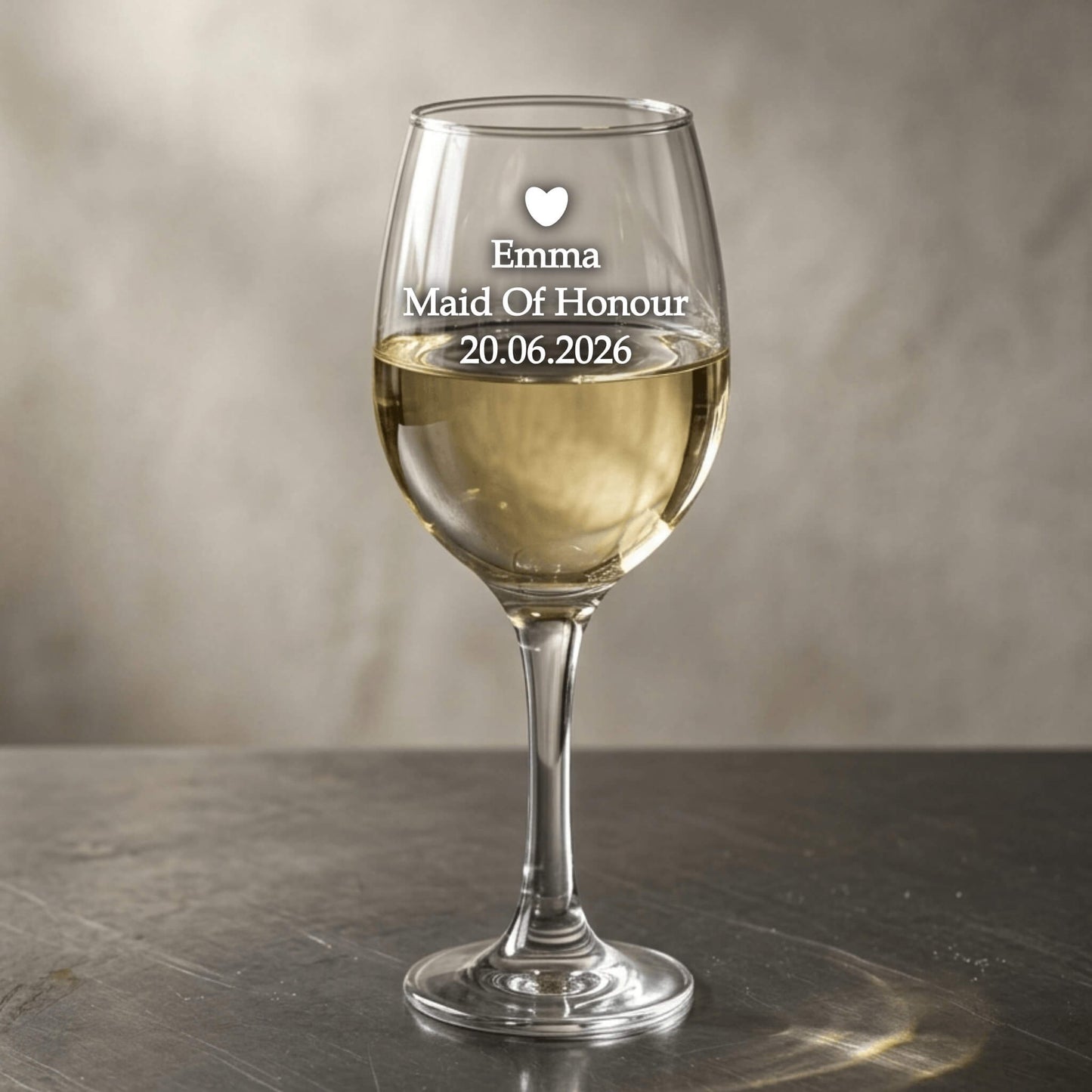 Personalised Wine glass - Maid Of Honour