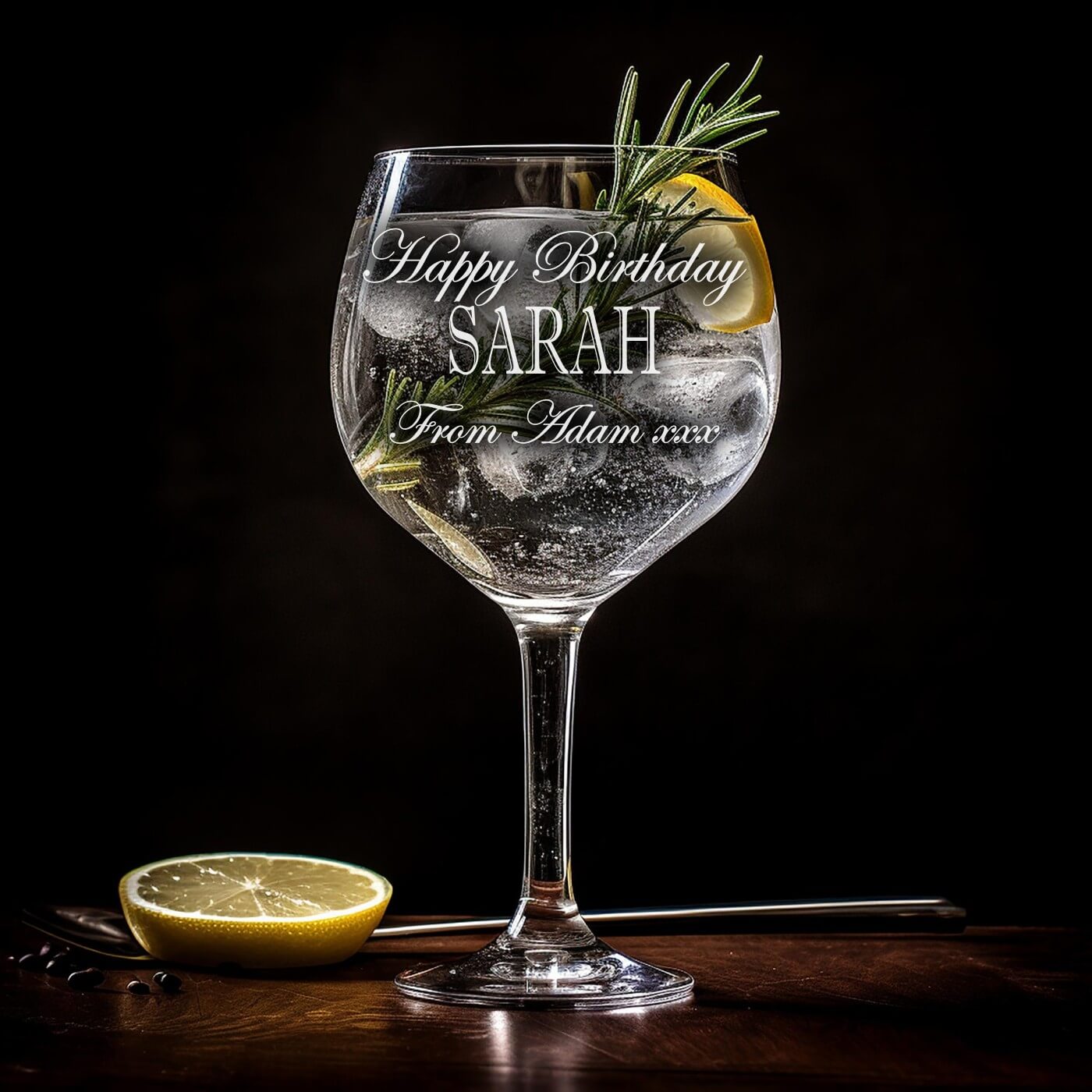 Personalised Gin Glass - Message
