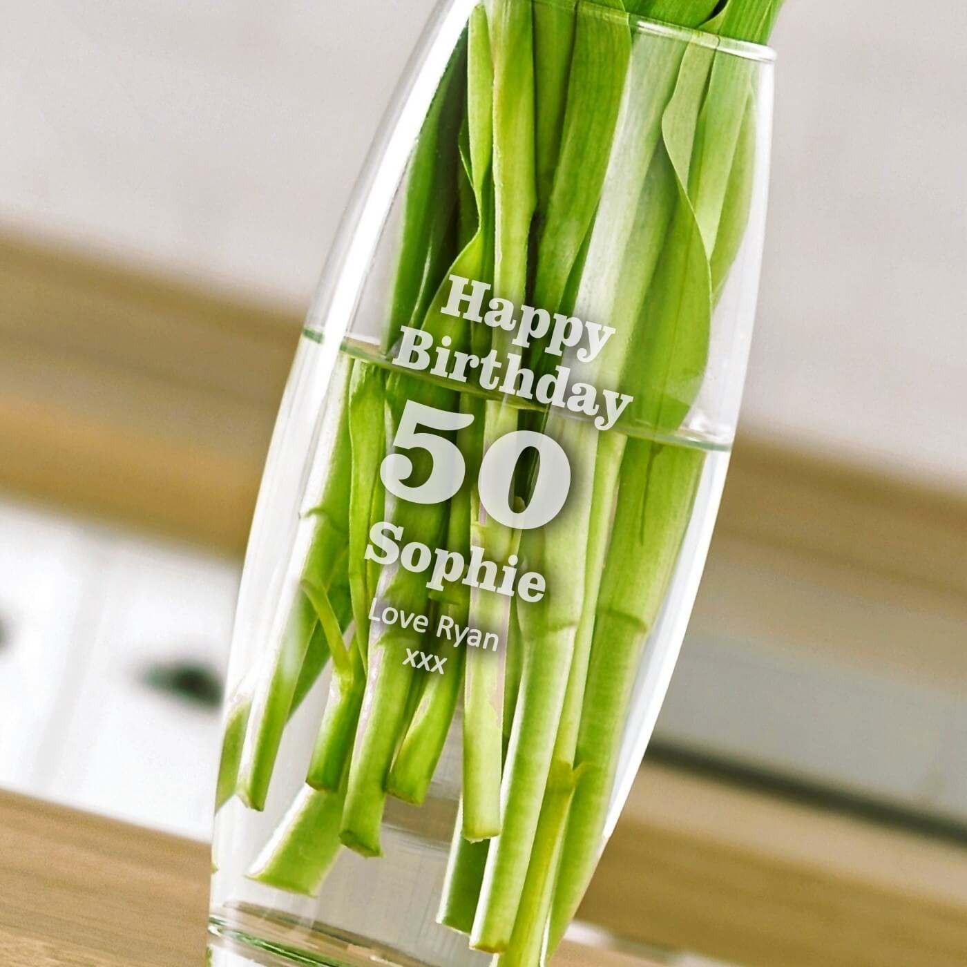 Personalised Birthday Vase - Any Number