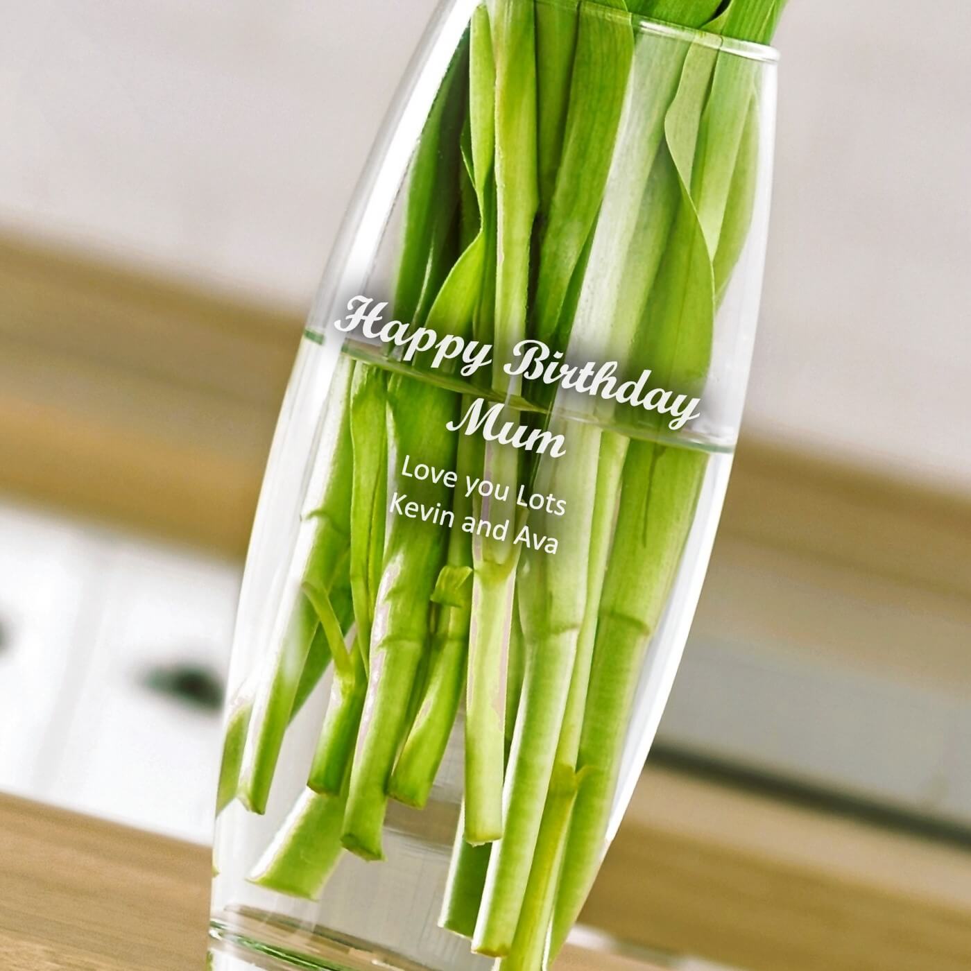 Personalised Bullet Vase - Your Text