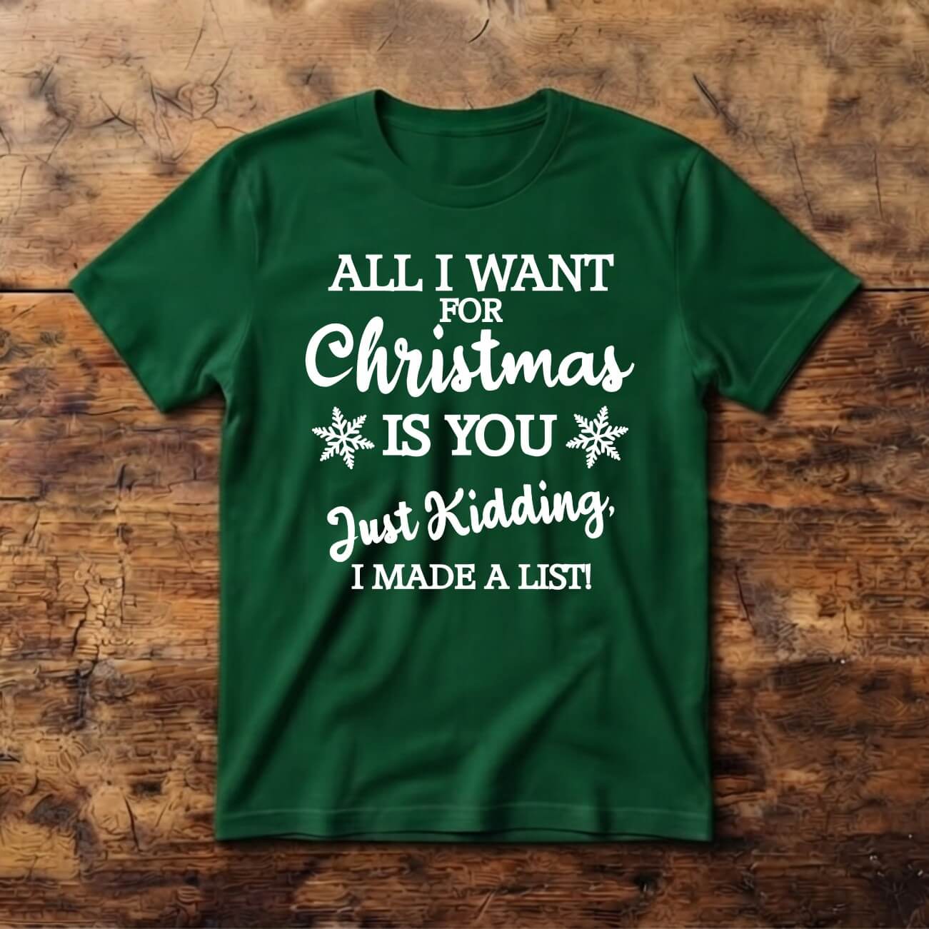 Custom Printed Christmas T-Shirt – Personalised Unisex Festive Gift