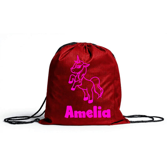 Personalised Drawstring Bag - Unicorn