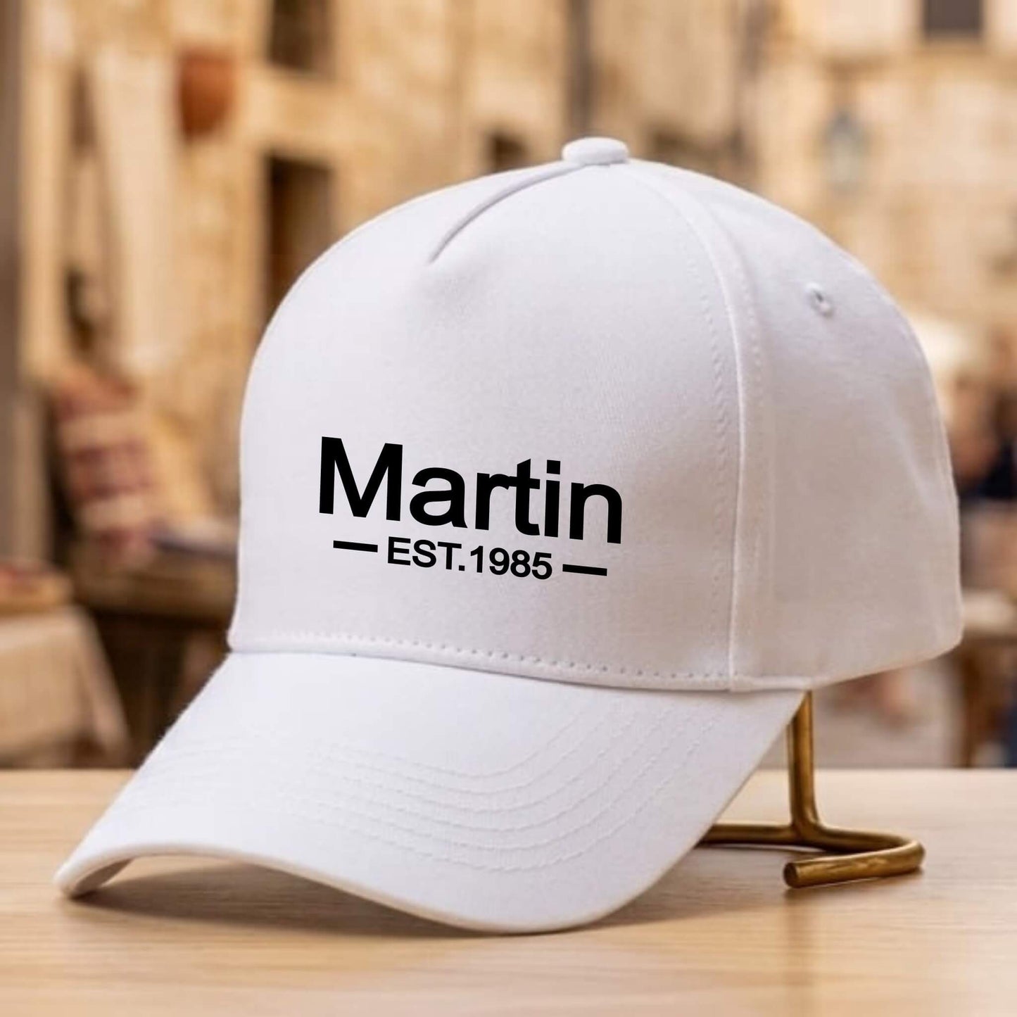 Personalised Baseball Cap – Custom Name & Date – Ideal Gift