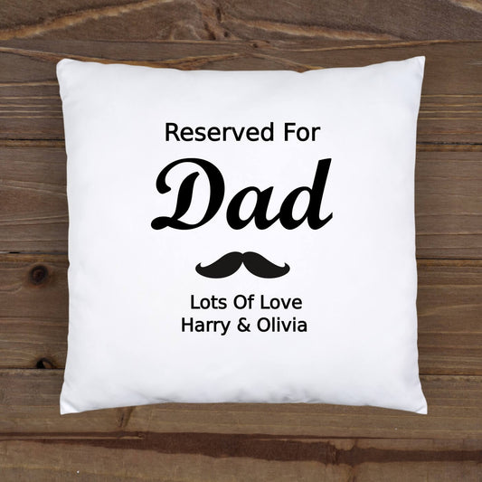 Personalised Cushion Cover - Reserved For Dad