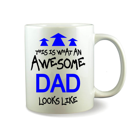 Personalised Mug - THIS IS WHAT AN AWSOME DAD LOOKS LIKE