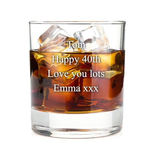 Personalised Whiskey Glass - Message