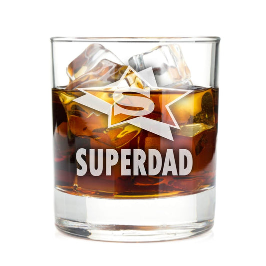 Personalised  Whisky Glass - SUPERDAD
