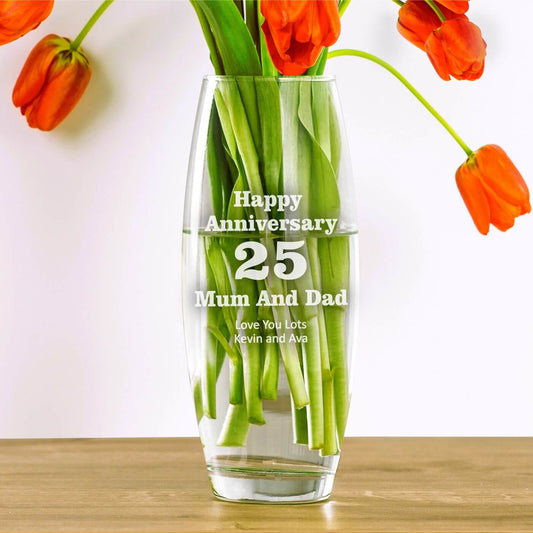 Personalised Anniversary Vase - Any Number