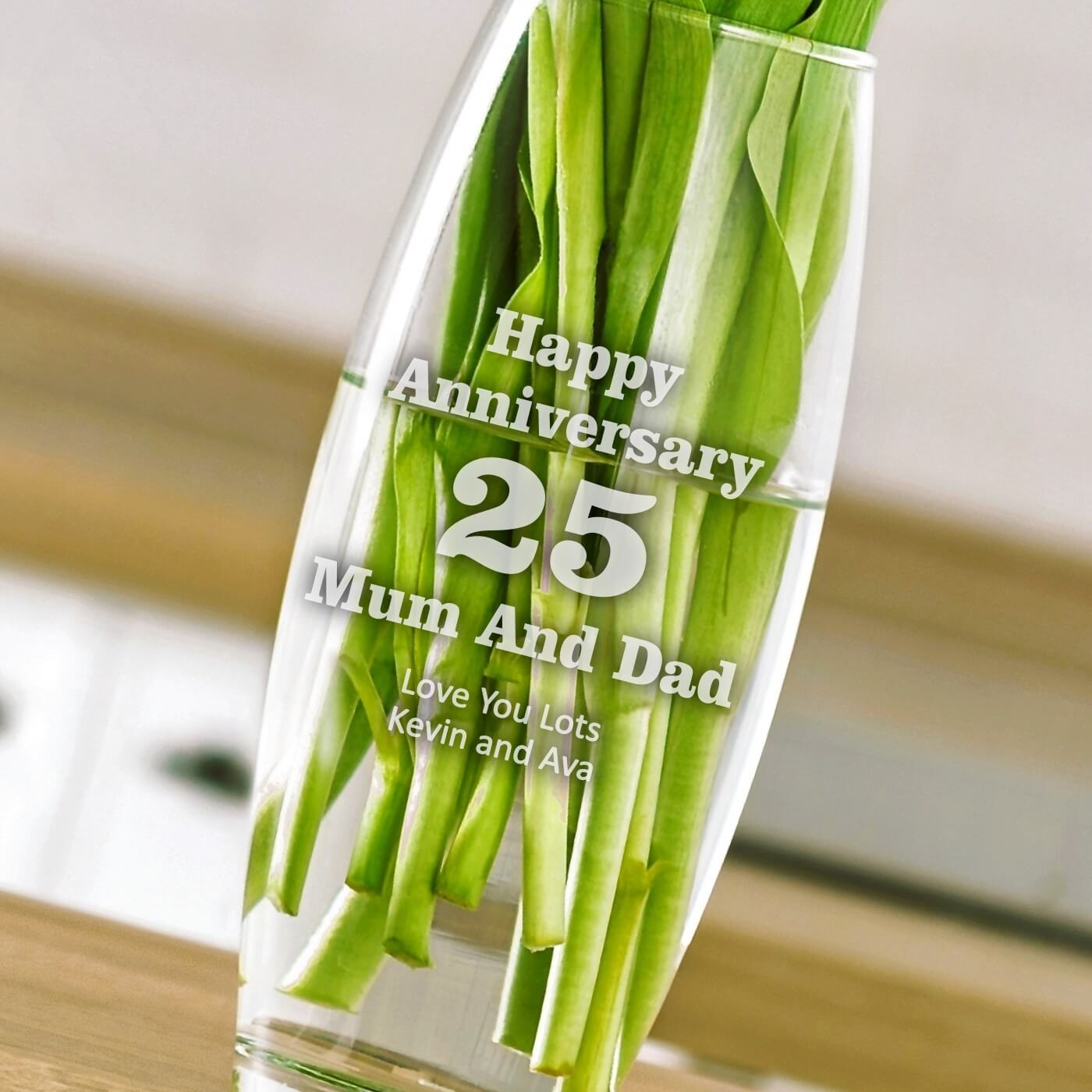 Personalised Anniversary Vase - Any Number